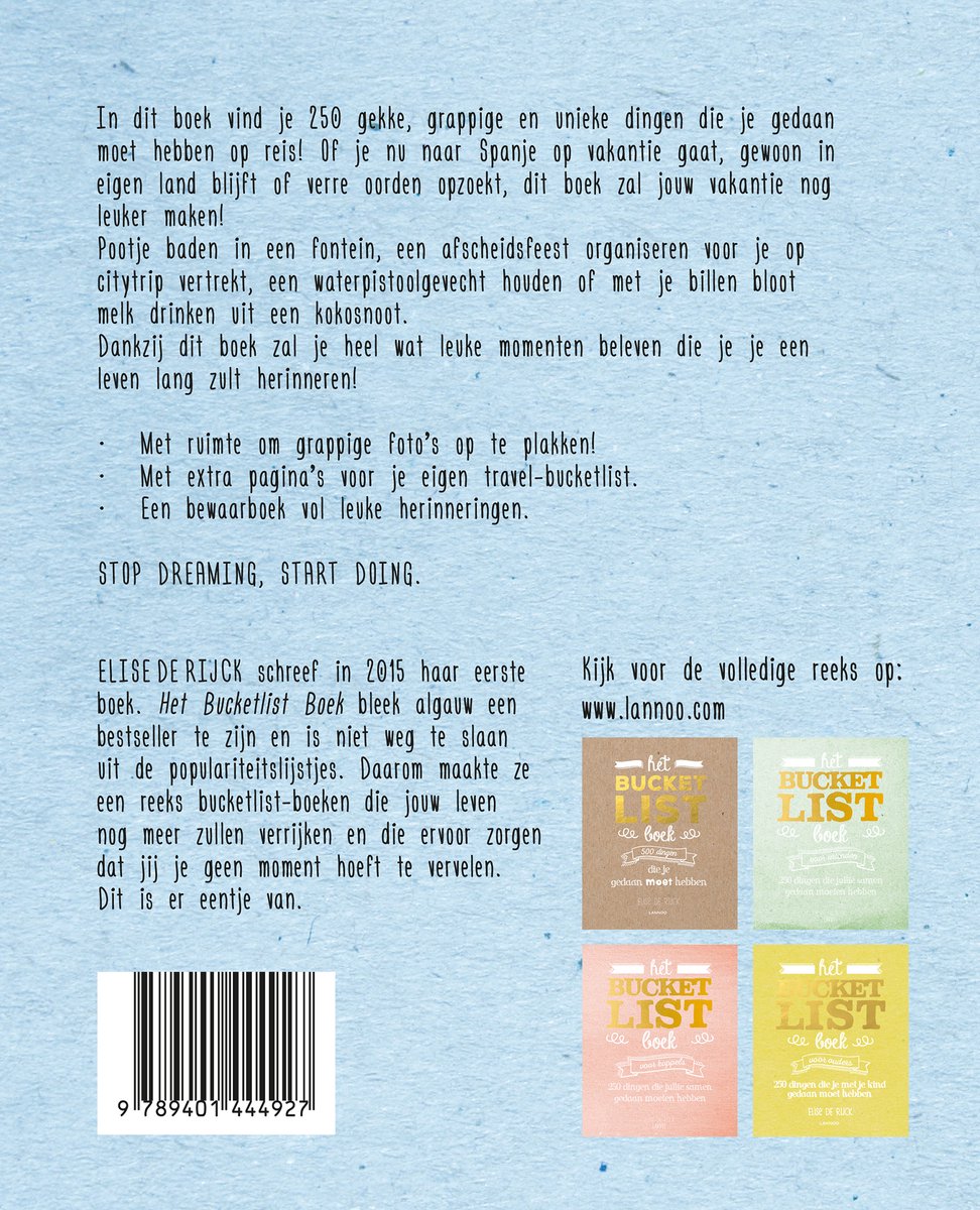 Illustratie bij Het bucketlist boek voor op reis