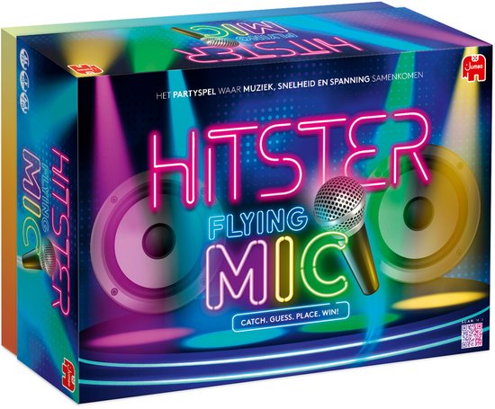 Illustratie bij Hitster Flying Mic, Nederlandstalig partyspel