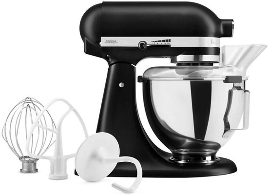Illustratie bij KitchenAid Artisan keukenmachine, mat zwart