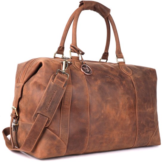 Illustratie bij Leren weekender reistas, 50 x 35 x 28 cm