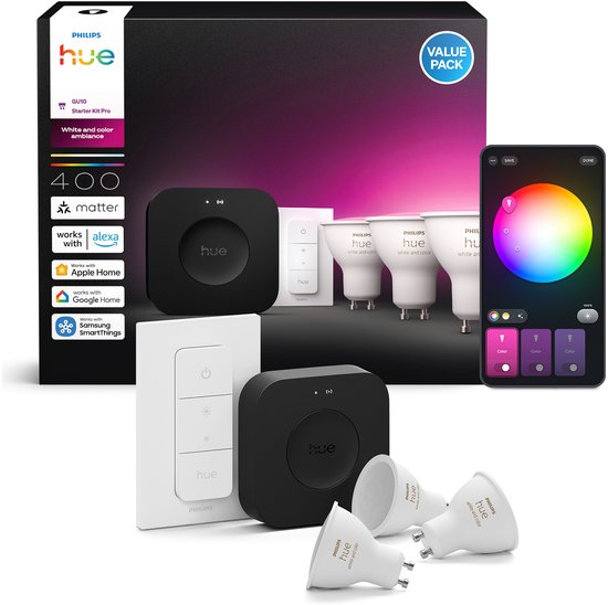 Illustratie bij Philips Hue starterkit met bridge
